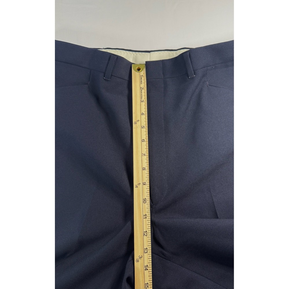 Haggar Vintage Mens Navy Blue Fortrel Polyester Dress Pants 38x34 61103 MON1 - Picture 8 of 9